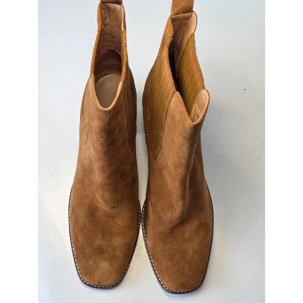 Nordstrom Nohazina-Lea Women's Boots Size 12 M Brown Suede‎ Leather Ankle Shoes
